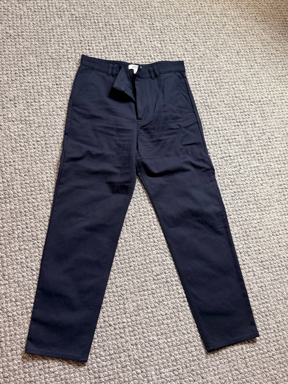 COS Women's Navy Straight Leg Trousers